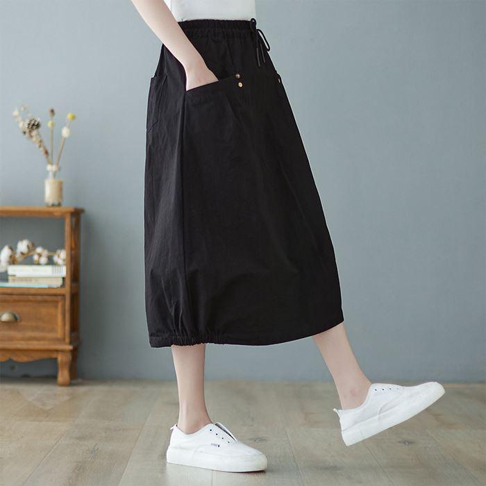 裾絞りバルーンスカート レディース ミモレ ボトムス つぼみスカート