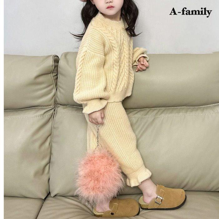 キッズ セットアップ ニット トップス パンツ 上下 秋冬 2点セット