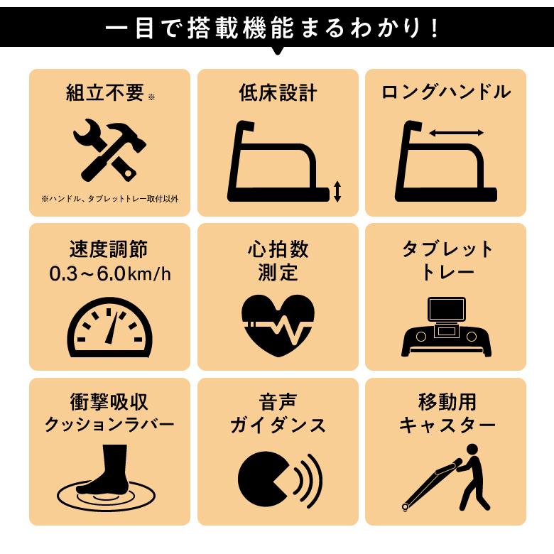 アルインコ フラットウォーカー3922 AFW3922 低速 下限時速0.3km 低床 リハビリ トレーニング|FUNNY-FITNESS paypayモール店|03