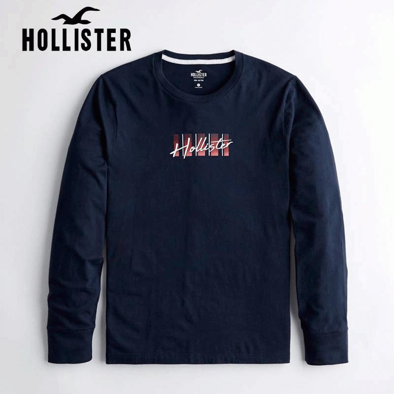 ホリスター Hollister メンズ ロンt 長袖 Tシャツ ロゴグラフィックtシャツ ネイビー 323 243 2651 0 A Free 通販 Yahoo ショッピング