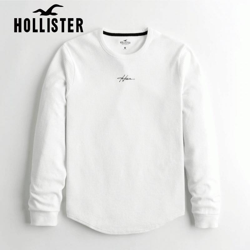 ホリスター Hollister メンズ ロンt 長袖 Tシャツ ワッフル ロゴ カーブヘムtシャツ ホワイト 324 368 0781 100 A Free 通販 Yahoo ショッピング