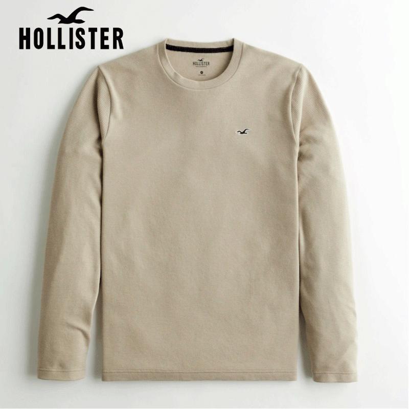 ホリスター Hollister メンズ ロンt 長袖 Tシャツ テクスチャード クルーネックtシャツ 324 368 0801 100 A Free 通販 Yahoo ショッピング
