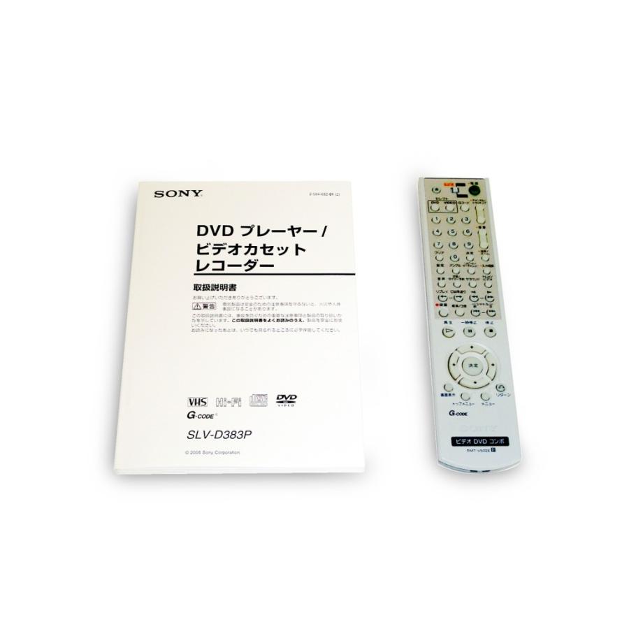 SONY（ソニー） SONY VHS/DVDプレーヤーSLV-D383P 取扱説明書