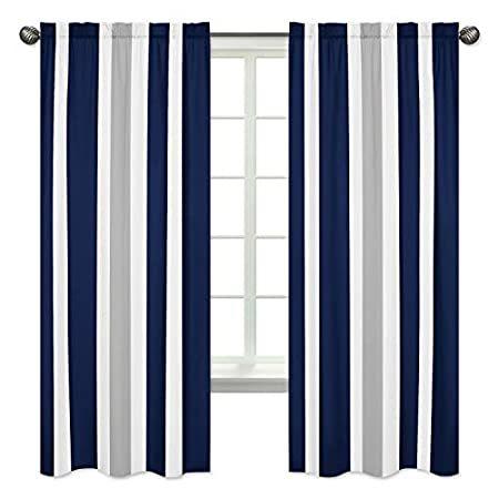 競売 Gray Blue, 特別価格Navy and S好評販売中 - Collection Stripe for Panels Treatment Window White せっけん