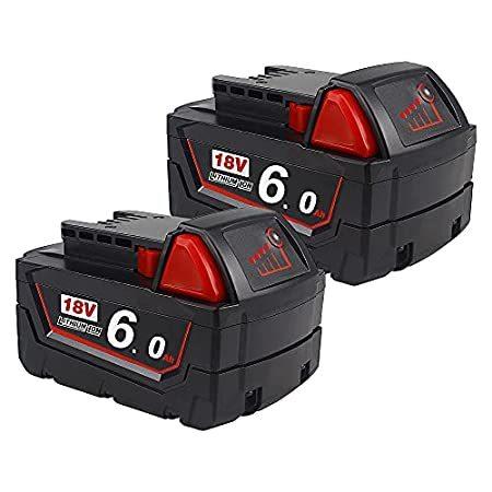 【在庫処分大特価!!】 M18 TENMOER Pack 特別価格2 6.0Ah 好評販売中 Milwaukee with Compatible Battery Replacement 18V ルーター、ミニルーター 【在庫処分大特価!!】 M18 TENMOER Pack 特別価格2 6.0Ah 好評販売中 Milwaukee with Compatible Battery Replacement 18V ルーター、ミニルーター