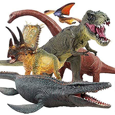  海外ブランド  Jumbo PCS 5 特別価格Jaysompro Dinosaur with好評販売中 Figures Dinosaur Looking -Realistic Set その他おもちゃ