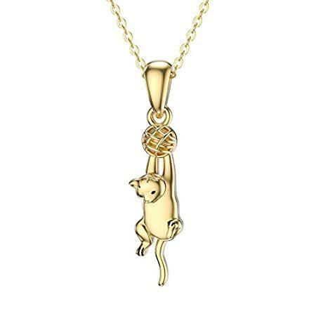 最低価格 特別価格14kソリッドゴールドマウス 猫ネックレス レディース ネックレス ゴールドジュエリー 妻 ガールフレンド 母へのプレゼント好評販売中 在庫限品 Paynow Universalpapershredding Com