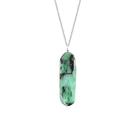 【正規販売店】 Necklace, Pendant Dainty Gemstone Emerald Raw Natural 特別価格QNAVIC Pencel S好評販売中 Rough ネックレス、ペンダント
