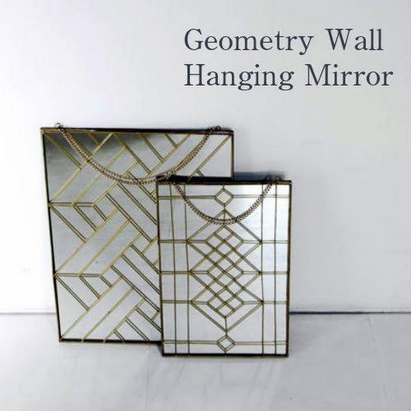 Geometry Wall Hanging Mirror Ssize/ジオメトリーハンギングミラーSサイズ 1320a gleam