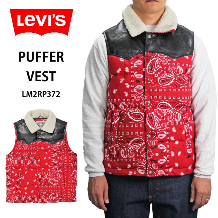 LEVI'S リーバイス パファ ベスト PUFFER VEST LM2RP372 レッド LEVI'S リーバイス パファ ベスト PUFFER VEST LM2RP372 レッド