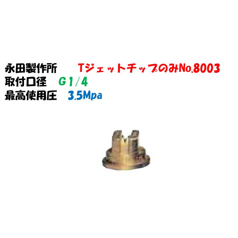 除草剤専用ノズル Tジェットチップのみ No.8003 （真鍮製） 1114200