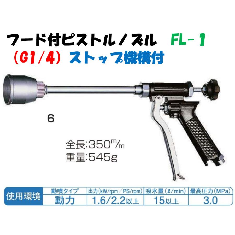 フード付ピストル噴口 FL-1（G1/4） 1122100 永田製作所 : AQUA・GREEN