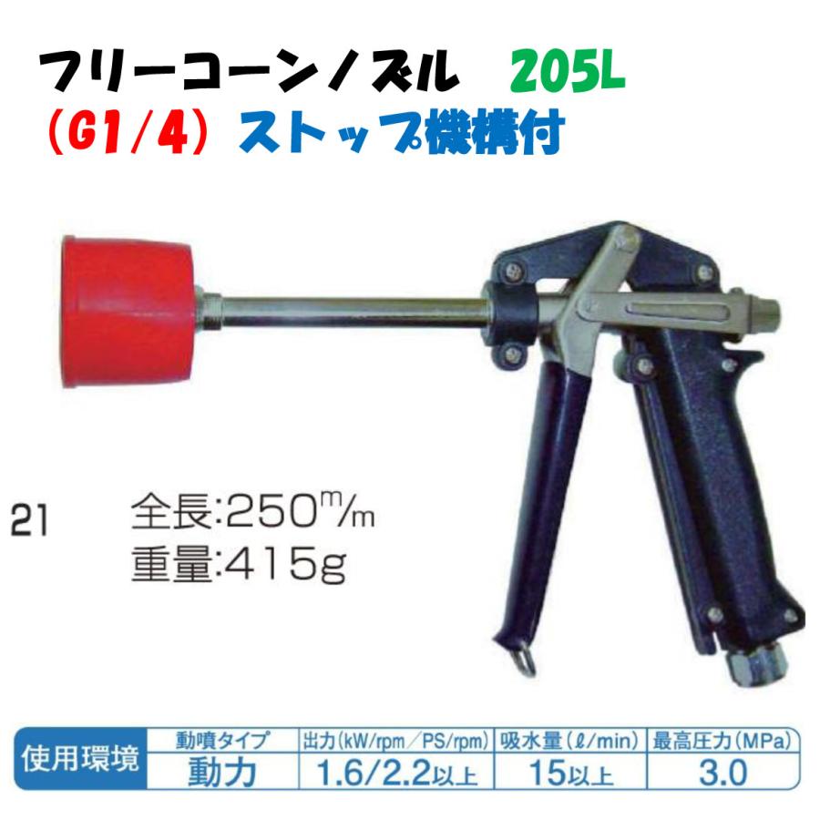 フリーコーンノズル　205L（G1　4）1124000　永田製作所