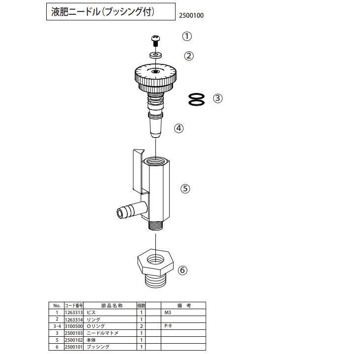 液肥ニードル 永田製作所 R3/8xRc1/8ブッシング付 液肥混入器 2500100