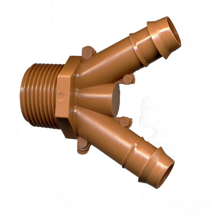 点滴パイプ用Y型スタート 14竹の子 × 20mmオスねじ GF-2017Y ユニラム