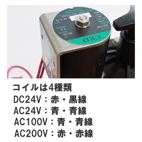 ＣＫＤ製 樹脂製 電磁弁 GSV-25A-25 25mm AC-100V AC-200V AC-24V DC-24V｜a-green｜03