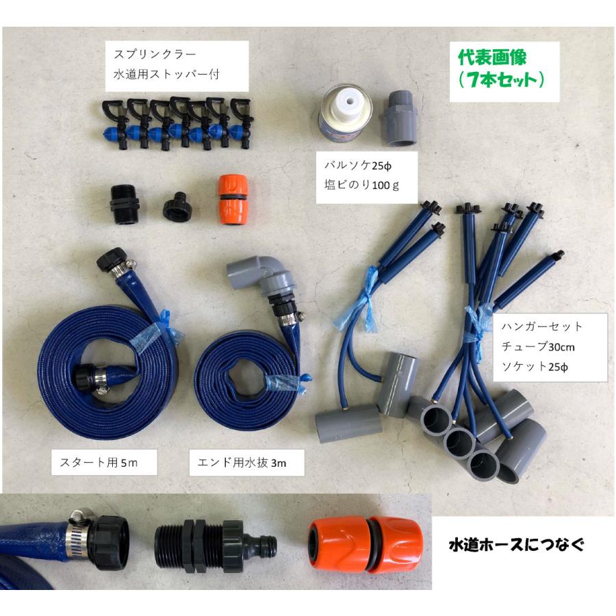 頭上かん水の決定版 水道用 塩ビ式ハンガーセット ソケット25φ 間口