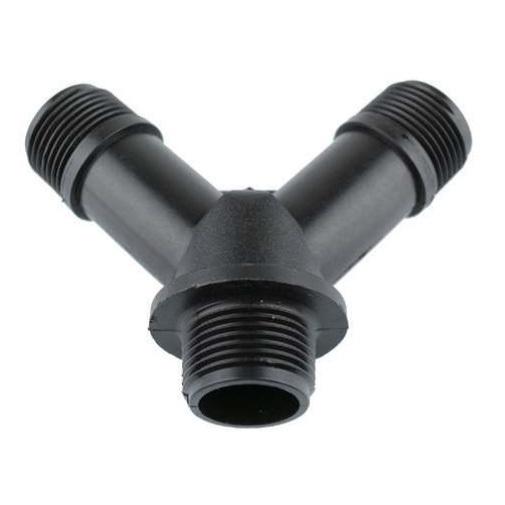 樹脂製ネジ継手 Y型分岐アダプター KY-25 1”オスネジ（25mm）× 3方向