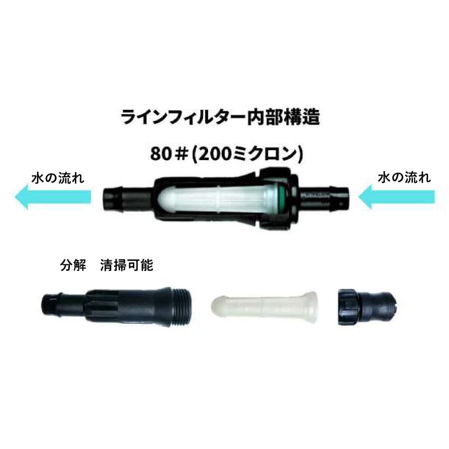 ラインフィルター LF-16S ワンタッチメス × 取付口径 16mm 竹の子 低