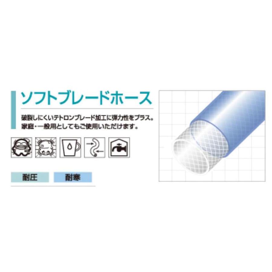 ソフトブレードホース 糸入り ホース グリーン 50m巻 18×24 (内径18Φ