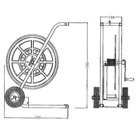 R用巻取機 WB5614 スミサンスイR・ミストエース用 ボビン2ヶ付 灌水