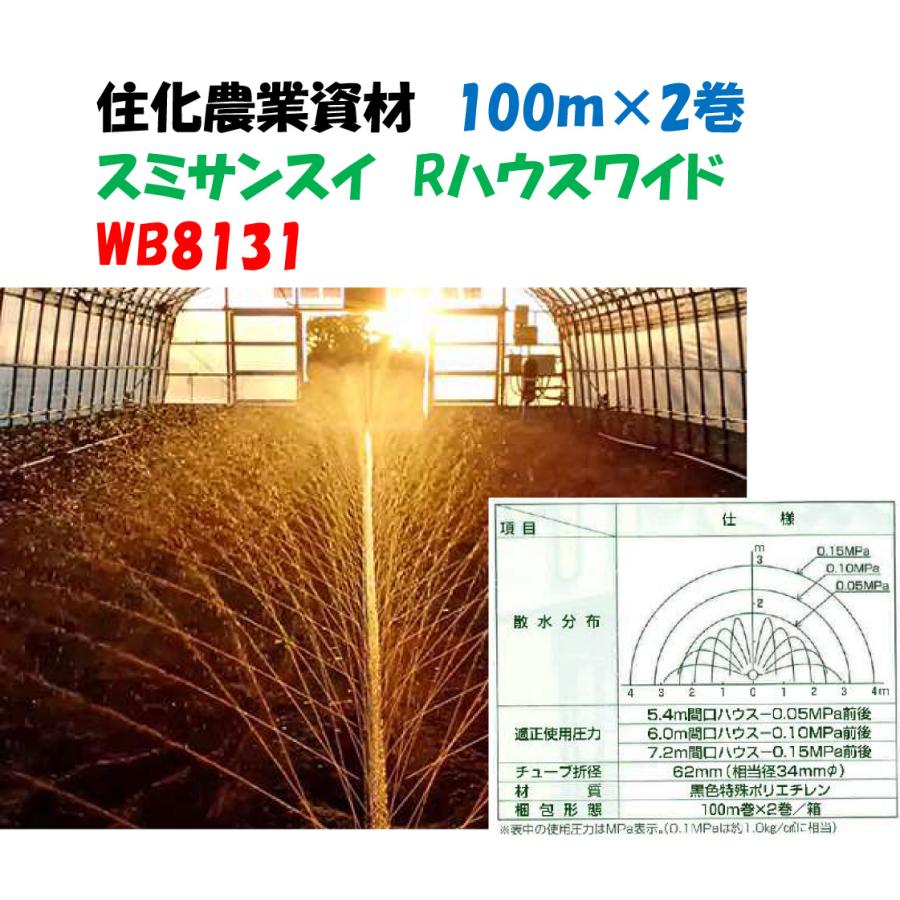 スミサンスイ Rハウスワイド 100m 2巻セット 噴霧散水タイプ WB1060