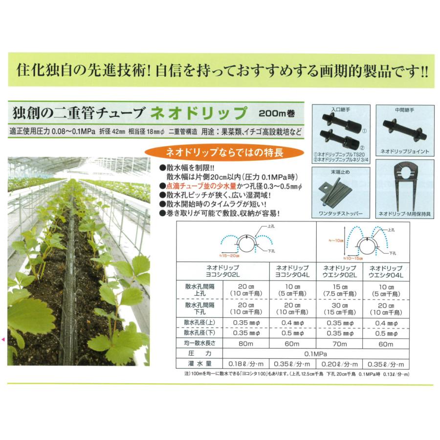 ネオドリップ いいね 01L 200m 3巻セット 灌水チューブ ネオドリップ いいね 01L 200m 3巻セット 灌水チューブ