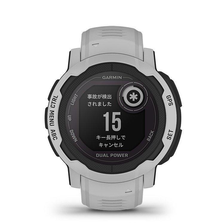 日本正規品 ガーミン インスティンクト２ GARMIN Instinct 2 Dual Power Mist Gray Suica対応 タフネスアウトドア GPS ウォッチ  010-02627-41｜a-inoko｜03