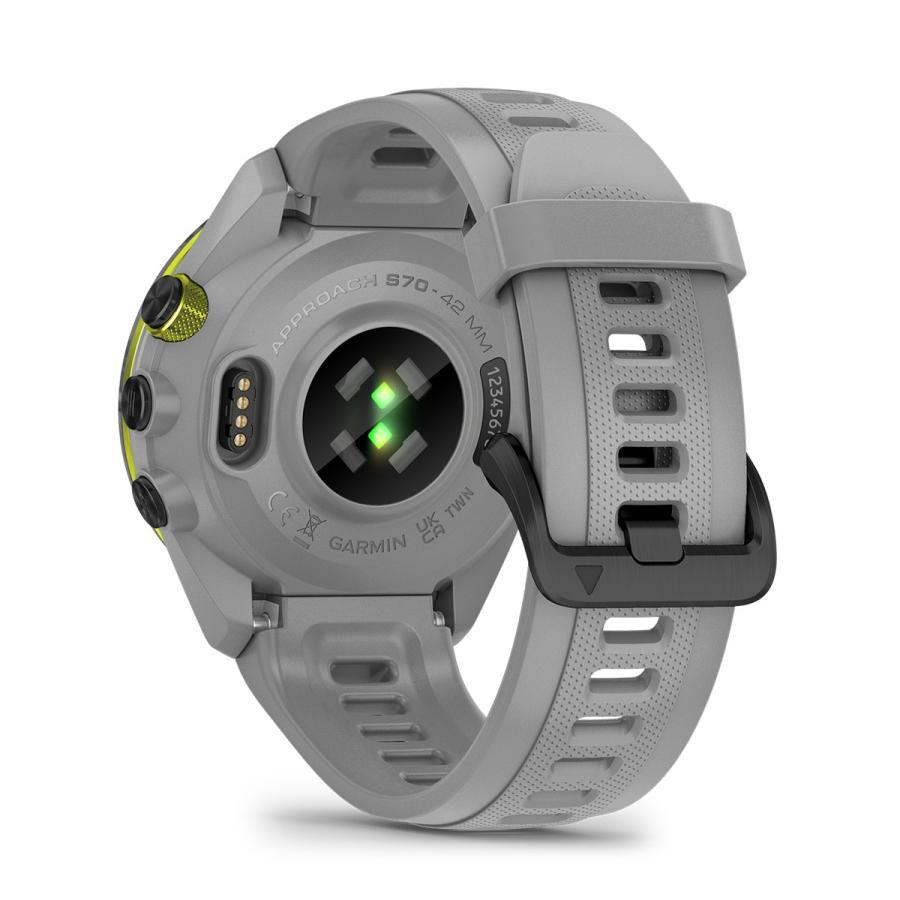ガーミン正規販売店 Approach S70 42mm Gray Suica 対応 アプローチ GPS ゴルフ コースマップ スイング ショット追跡 高低差情報 日本正規品 010-02746-21の画像