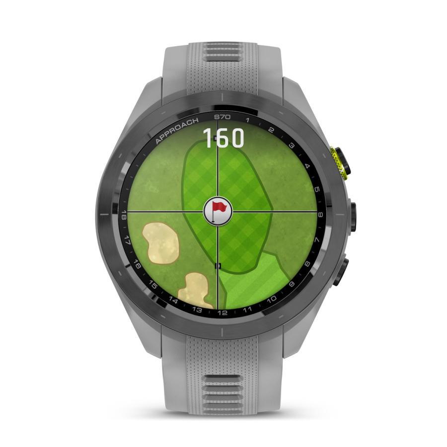 ガーミン正規販売店 Approach S70 42mm Gray Suica 対応 アプローチ GPS ゴルフ コースマップ スイング ショット追跡 高低差情報 日本正規品 010-02746-21の画像