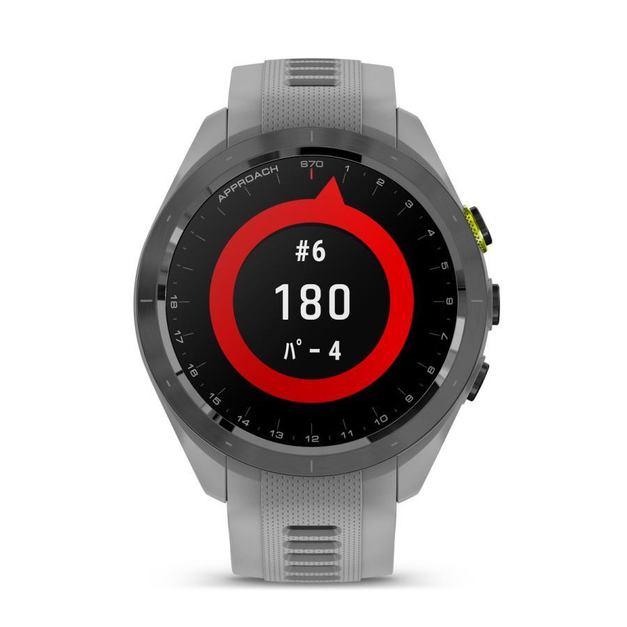 ガーミン正規販売店 Approach S70 42mm Gray Suica 対応 アプローチ GPS ゴルフ コースマップ スイング ショット追跡 高低差情報 日本正規品 010-02746-21の画像