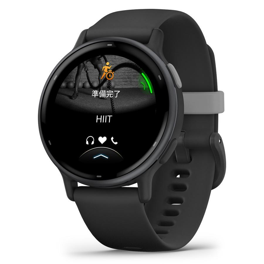 日本正規品 GARMIN ガーミン スマートウォッチ ヴィヴォアクティブ５　vivoactive 5 Black / Slate (Suica対応) GPS ダイエット フィットネス 010-02862-40｜a-inoko｜09