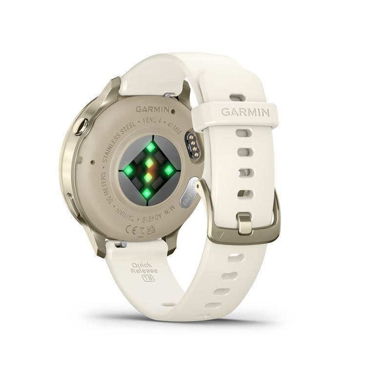 日本正規品 GARMIN ガーミン スマートウォッチ べニュー４ GPS  Venu 4 Lunar Gold / Bone 41mm (Suica対応) 010-03013-30の画像