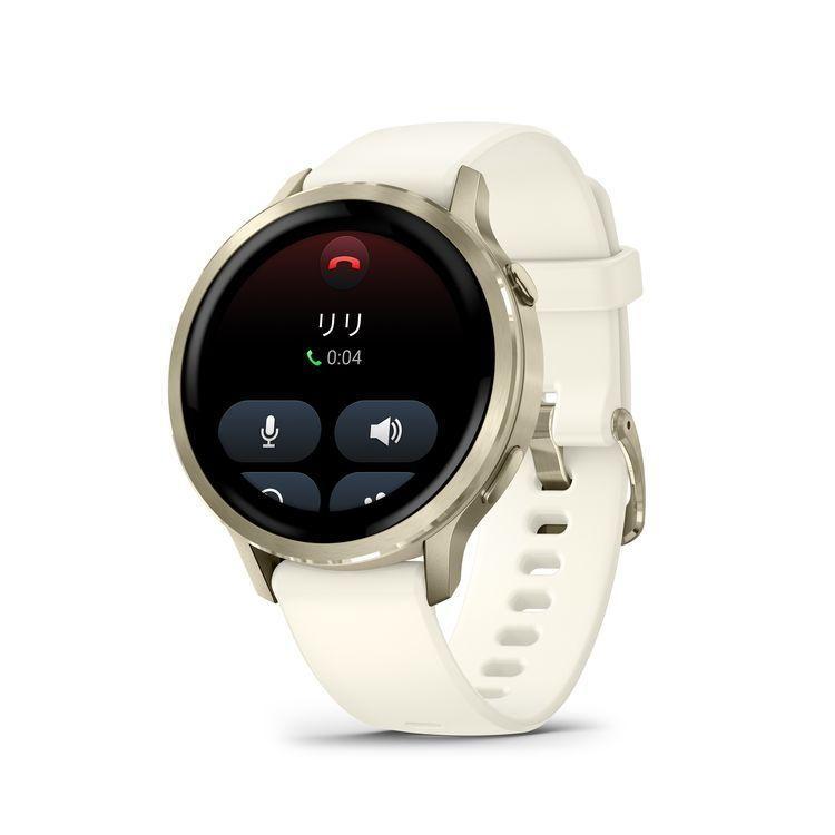 日本正規品 GARMIN ガーミン スマートウォッチ べニュー４ GPS  Venu 4 Lunar Gold / Bone 41mm (Suica対応) 010-03013-30の画像