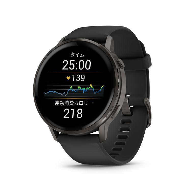 日本正規品 GARMIN ガーミン スマートウォッチ べニュー４ GPS  Venu 4 Slate / Black 45mm (Suica対応) 010-03014-30の画像