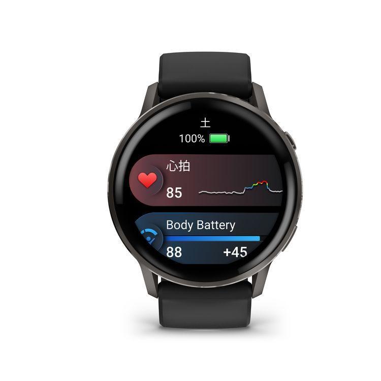 日本正規品 GARMIN ガーミン スマートウォッチ べニュー４ GPS  Venu 4 Slate / Black 45mm (Suica対応) 010-03014-30の画像