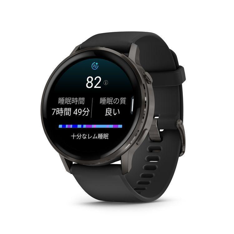 日本正規品 GARMIN ガーミン スマートウォッチ べニュー４ GPS  Venu 4 Slate / Black 45mm (Suica対応) 010-03014-30の画像