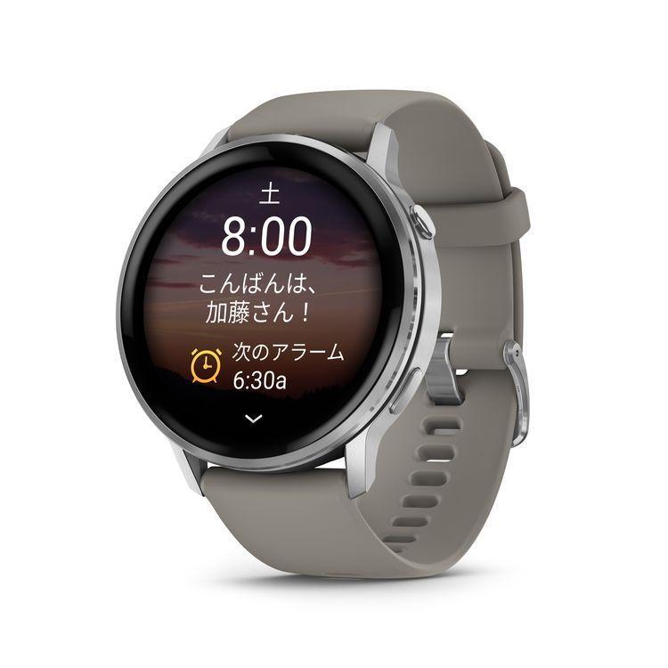 日本正規品 GARMIN ガーミン スマートウォッチ べニュー４ GPS  Venu 4 Silver / Gray 45mm (Suica対応) 010-03014-31の画像