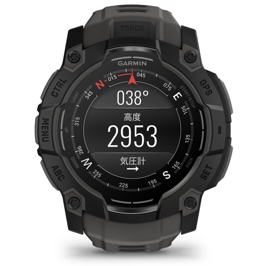 日本正規品 ガーミンインスティンクト３　Instinct 3 50mmサイズ AMOLED Black BezelCharcoal Band 010-03020-30_3