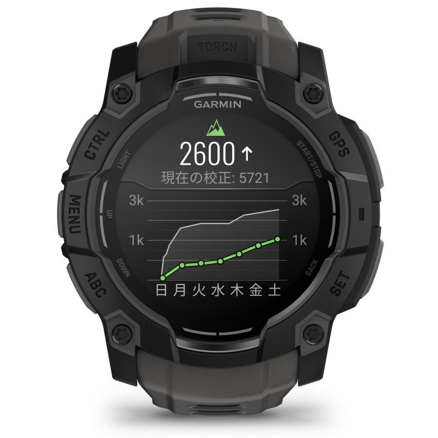 日本正規品 ガーミンインスティンクト３　Instinct 3 50mmサイズ AMOLED Black BezelCharcoal Band 010-03020-30_4