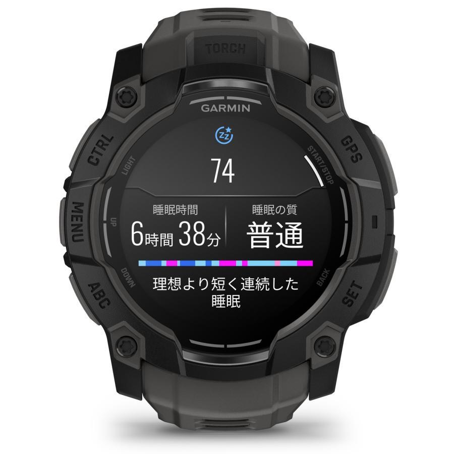 日本正規品 ガーミンインスティンクト３　Instinct 3 50mmサイズ AMOLED Black BezelCharcoal Band 010-03020-30_6