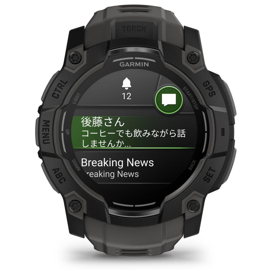 日本正規品 ガーミンインスティンクト３　Instinct 3 50mmサイズ AMOLED Black BezelCharcoal Band 010-03020-30_7