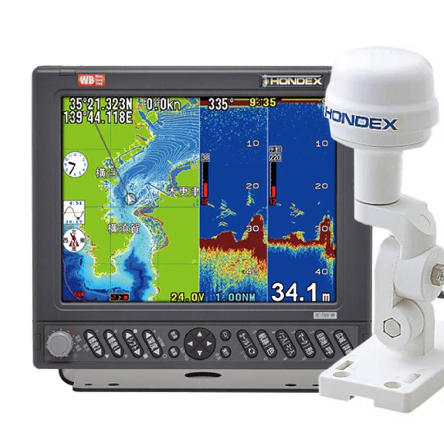 (HONDEX/ホンデックス) 10.4型液晶 プロッターワイドバンド魚探 HE-730S-WB TD360 2kW GPSアンテナGP ...