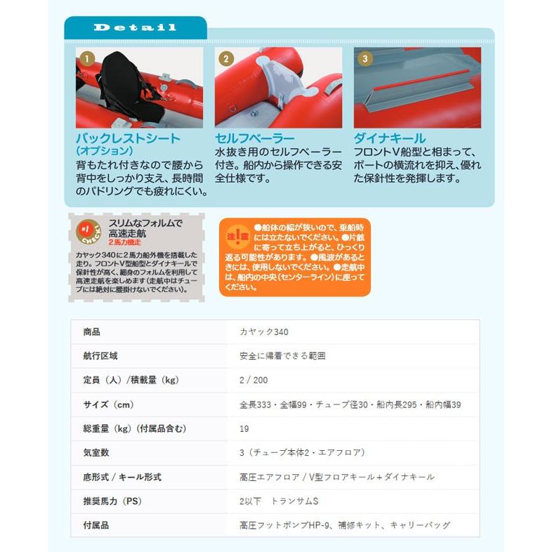 ジョイクラフト) カヤック340 KAYAK-340 2人乗り リジッド ジョイクラフト) カヤック340 KAYAK-340 2人乗り リジッド