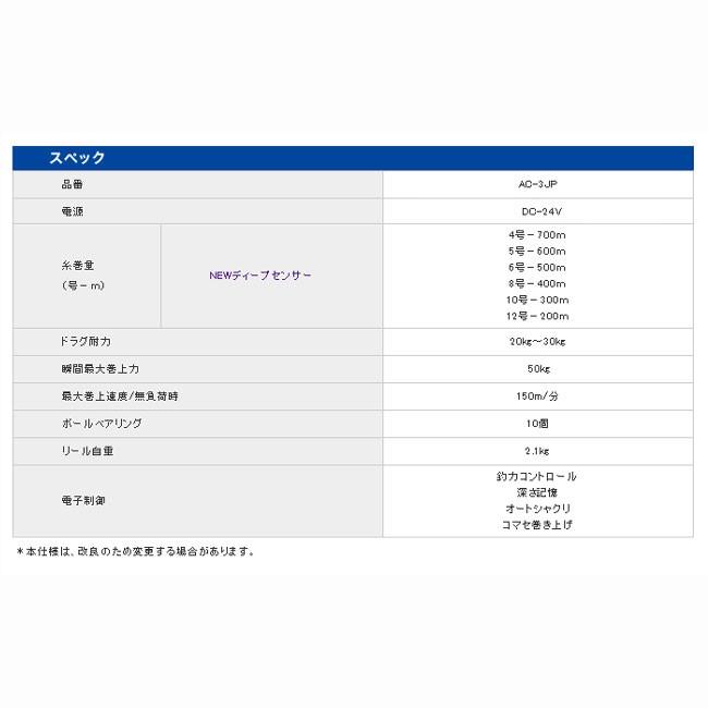 電動リール COMMAND AC・3JP 24V ミヤエポック : 熊人Yahoo!店 - 通販