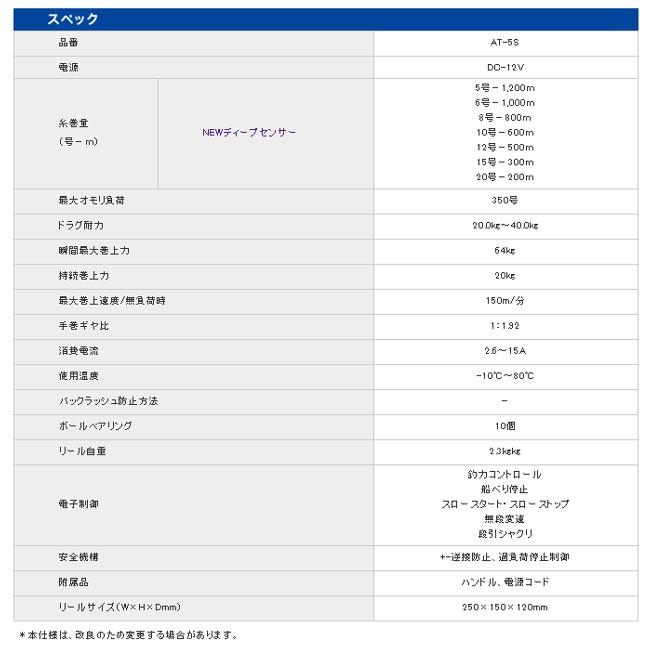 電動リール COMMAND AT-5S 12V ミヤエポック : 熊人Yahoo!店 - 通販