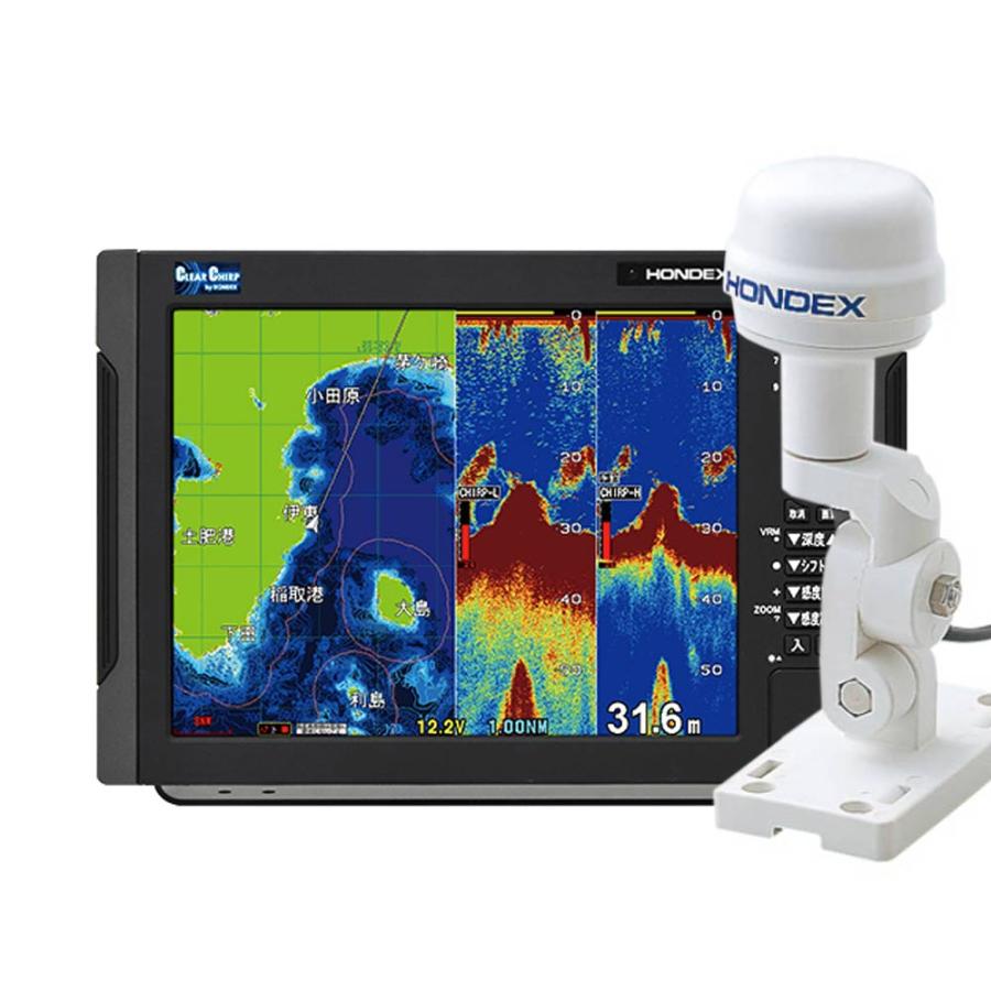 (HONDEX/ホンデックス) HDX-12C 2kW/H 1kW アンテナ外付け Q3S-HDK-086-005 振動子TD360 GPS ...