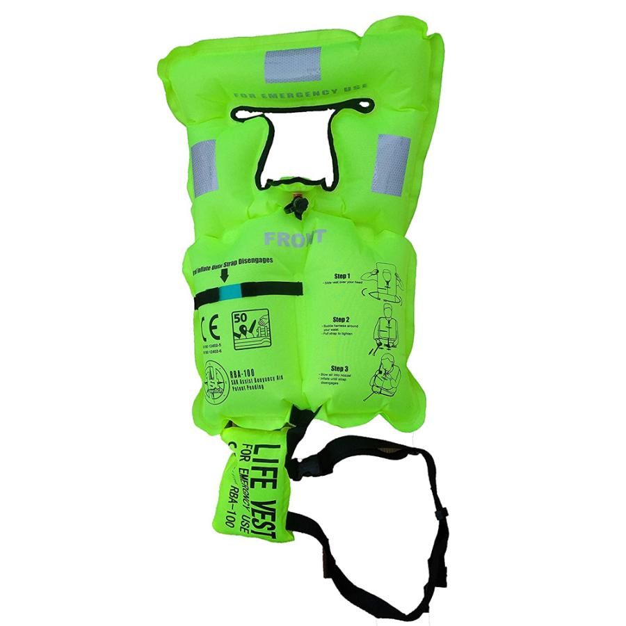 ライフジャケット「RBA-100」 高階救命器具) RBA-100 防災備蓄ライフジャケット Lime Free (158993