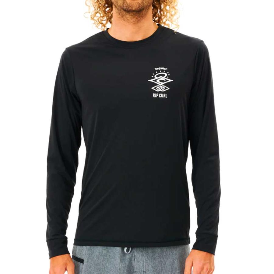 (RIPCURL/リップカール) 12DMRV ICONS SURFLITE L/S 長袖ラッシュガード BLACK メンズ 日焼け対策 男性用｜a-k-k｜02