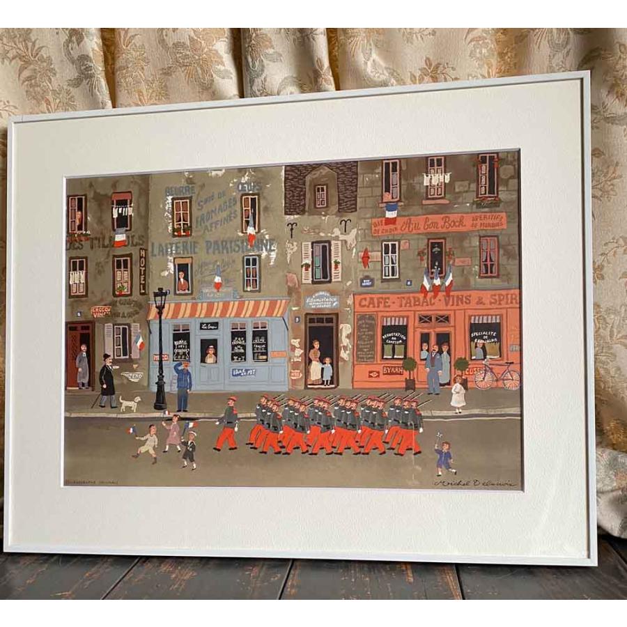 版画 大判リトグラフ 7月14日のパレード [有名画家ドラクロア] 未使用